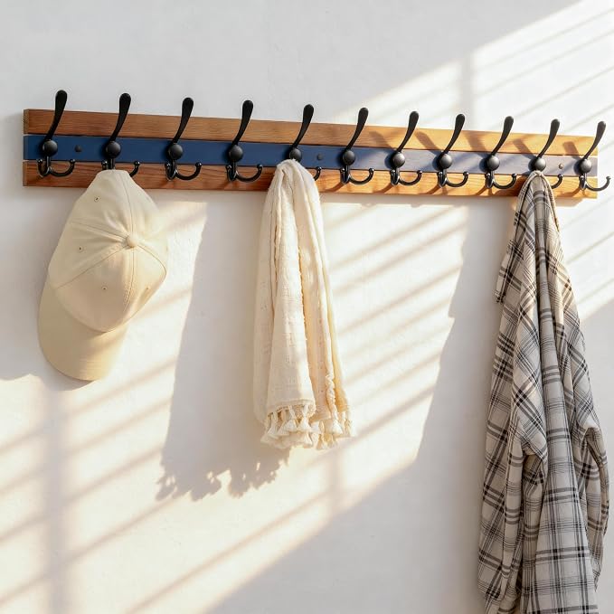 SKOLOO Rustic Wall Mounted Coat Rack - Image 5