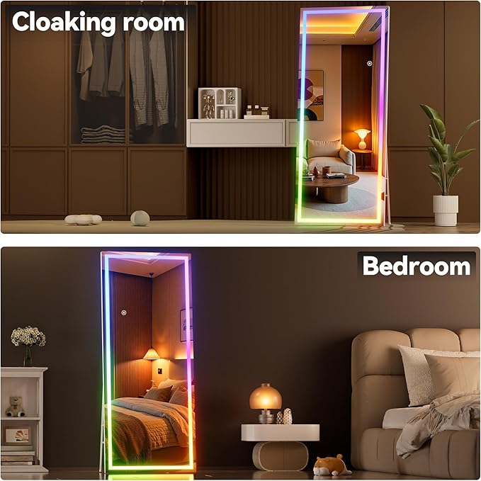 Hasipu 71"x31" LED RGB Bluetooth Full Length Mirror - Image 6