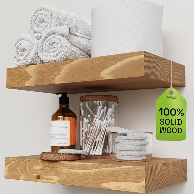 BAOBAB WORKSHOP Natural Wood Floating Shelves by BAOBABWORKSHOP