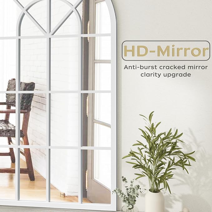 Arch Wall Mirror Mounted Decorative, Arched Window Pane Mirror - Image 5