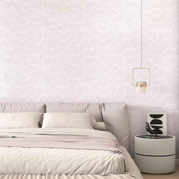 Theper Pink Striped Wallpaper Peel and Stick Wallpaper Boho 17.3"×197" Simple - Image 4