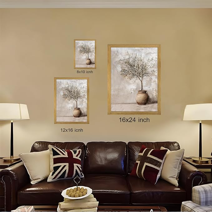 Vintage Olive Tree Canvas Wall Art, Farmhouse Aesthetic Oil Painting, Rustic - Image 2
