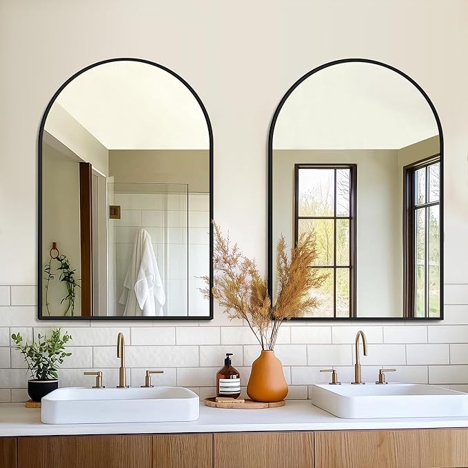 FICTOR Bathroom Mirror for Wall, Arched Vanity Bathroom Mirror for Over Sink by FICTOR