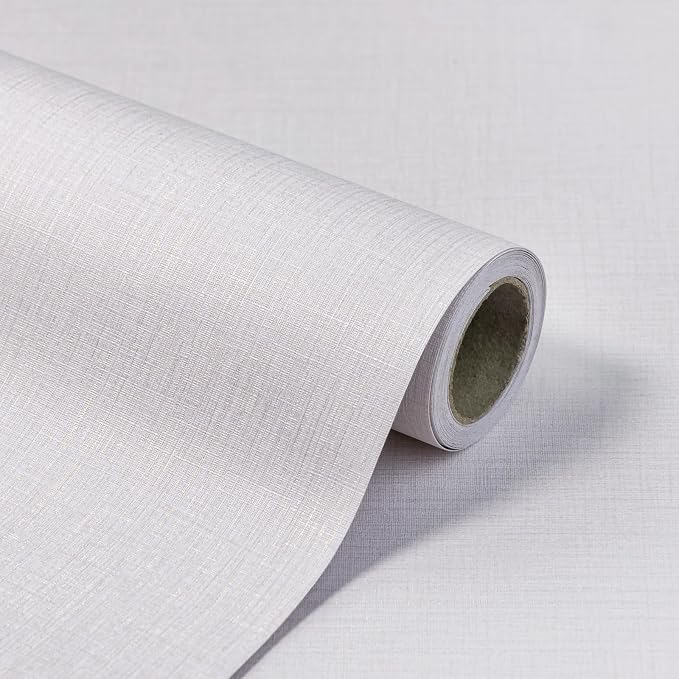 Beige Wallpaper Grasscloth Peel and Stick Wallpaper 15.7"x 118" Fabric Contact - Image 2