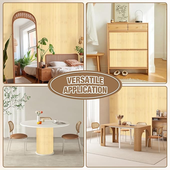 Natural Bamboo Wall Panel for Interior Wall Decor, Pole Wrap Wainscoting - Image 6