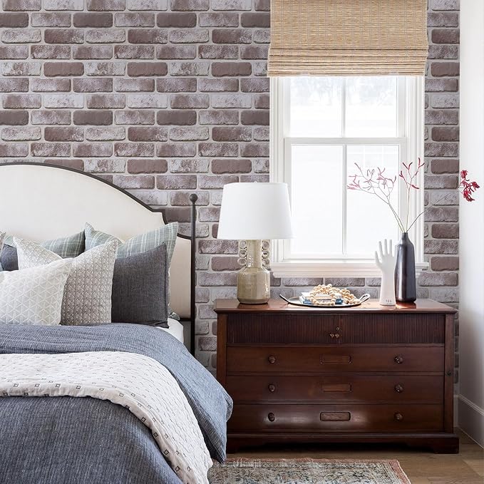 Commomy 10 Pcs Whitewash 3D Brick Peel and Stick Wall Panels - Image 9