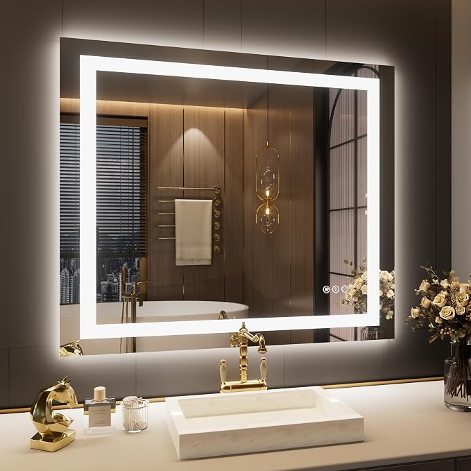 LOAAO 42"x36" LED Bathroom Mirror by LOAAO