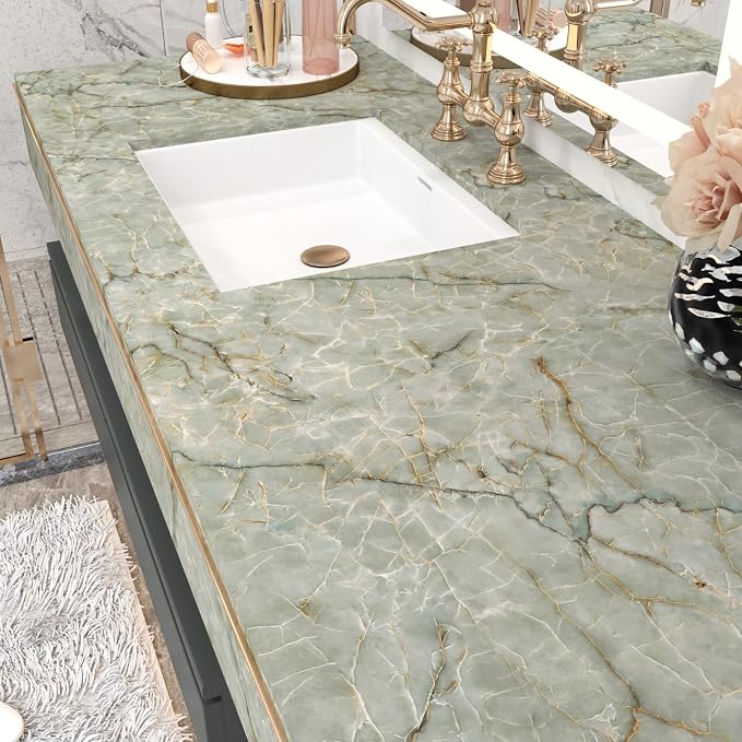 Marble Contact Paper for Countertops Waterproof Marble Wallpaper Peel and Stick - Image 8