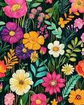 BOKEBEVE Watercolor Floral Wallpaper Peel and Stick Colorful Contact Paper by BOKEBEVE