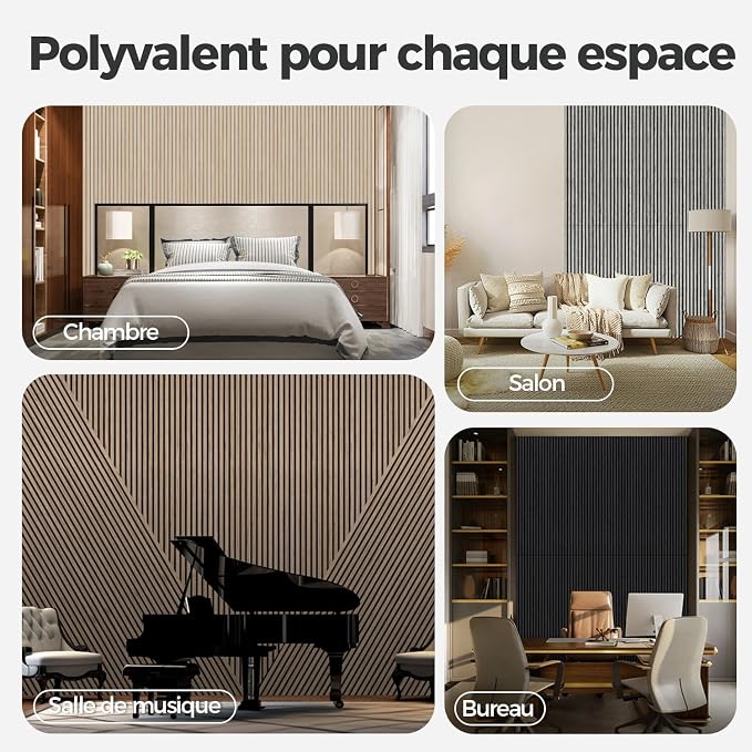 AKUMAX 2 Pack Acoustic Panels, Wood Slat - Image 6