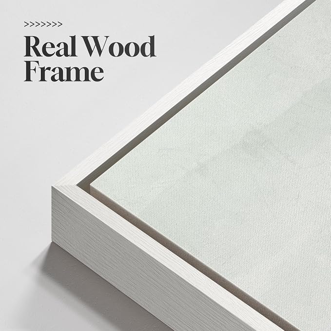 Large Framed Sage Green Abstract Landscape Wall Art - Image 5