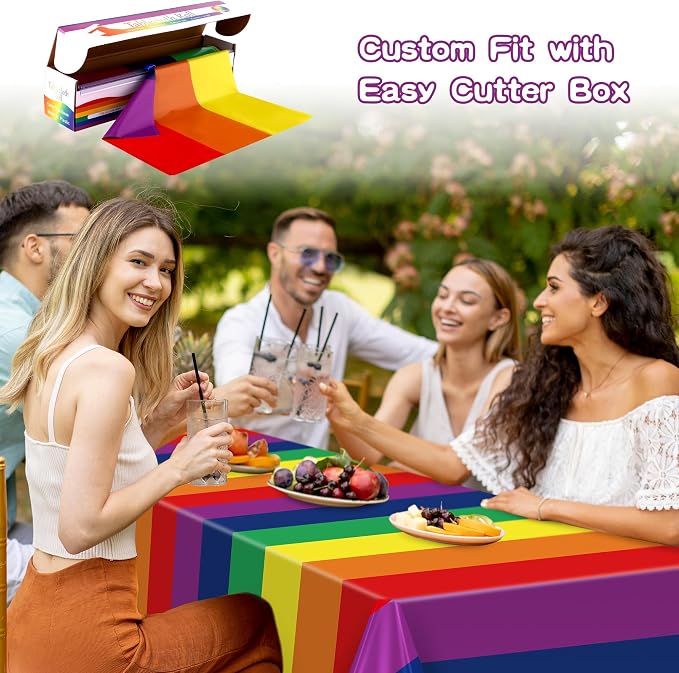 Kochorie 100 Ft x 54 Inch Rainbow Tablecloth Roll - Image 6