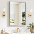 Keonjinn 22 x 30 Inch Brushed Nickel Bathroom Mirrors by Keonjinn