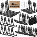 32 Pack Garage Hooks with Anti-Slip Coating Heavy Duty Wall Mount Hooks by Unknown