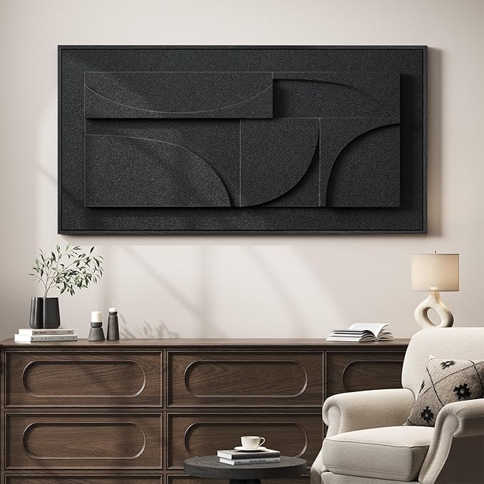 Large Framed 3D Textured Abstract Wall Art - Image 5