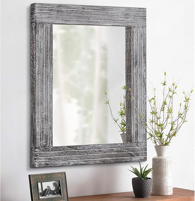 Rustic Wall Mirror Farmhouse, by HLFMVWE
