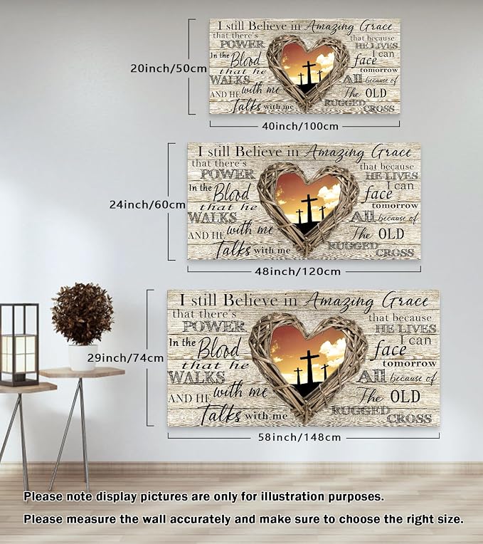 Cao Gen Decor Art A63550 Amazing Grace Wall Art Decor Canvas Print Picture - Image 2
