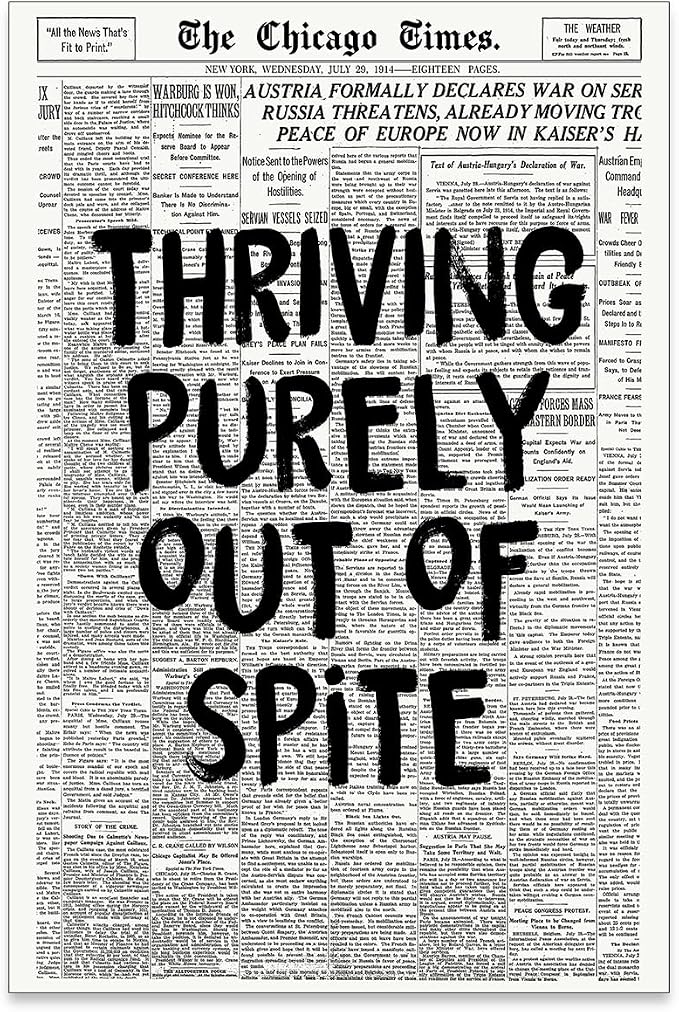 noxozoqm Black And White Newspaper Poster Fashion Fun Motivational Quote Wall by Unknown