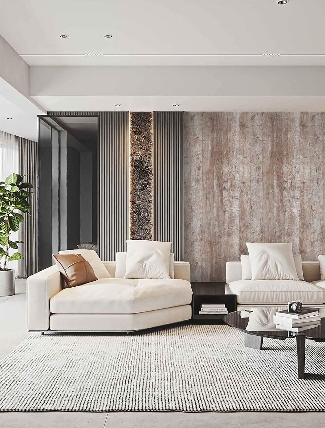 Dimoon78.7"x17.7'' Wood Wallpaper Brown Grey Dark Wood Contact Paper Gray Brown - Image 4