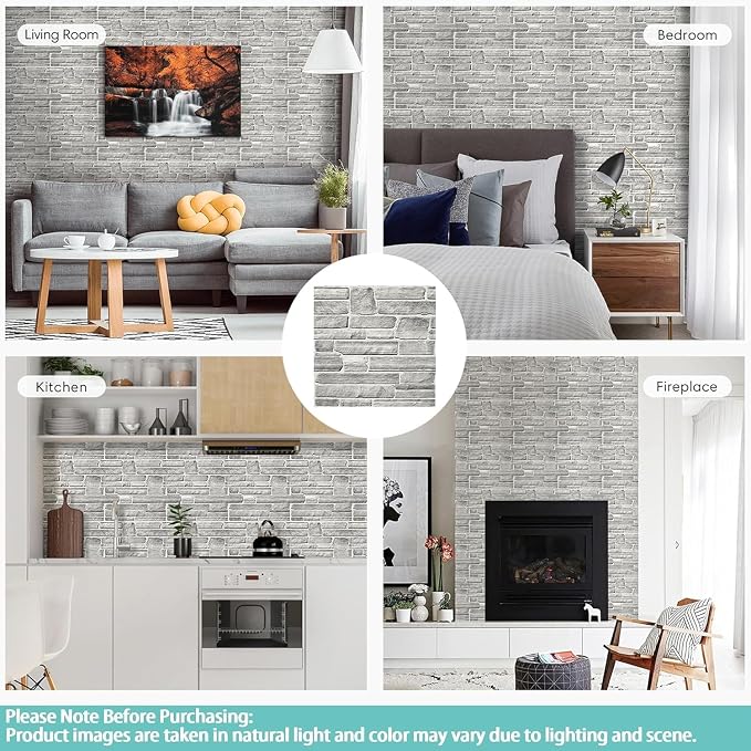 Commomy Peel and Stick Stone Wall Panels - Image 7