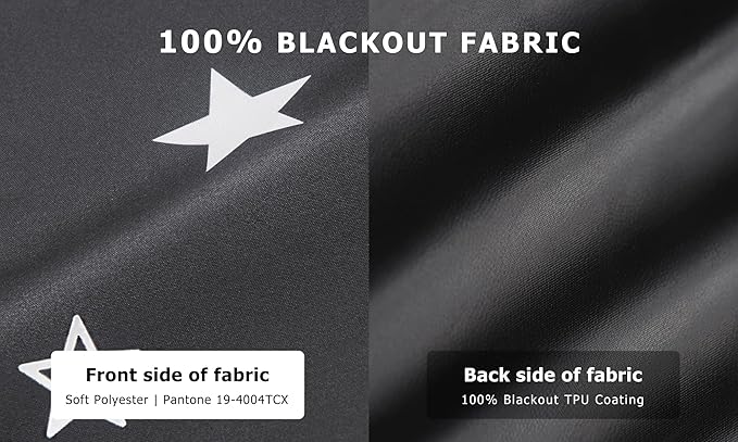 LazBlinds 100% Blackout Roller Shades, No Tools No Drill Cordless Blinds - Image 2