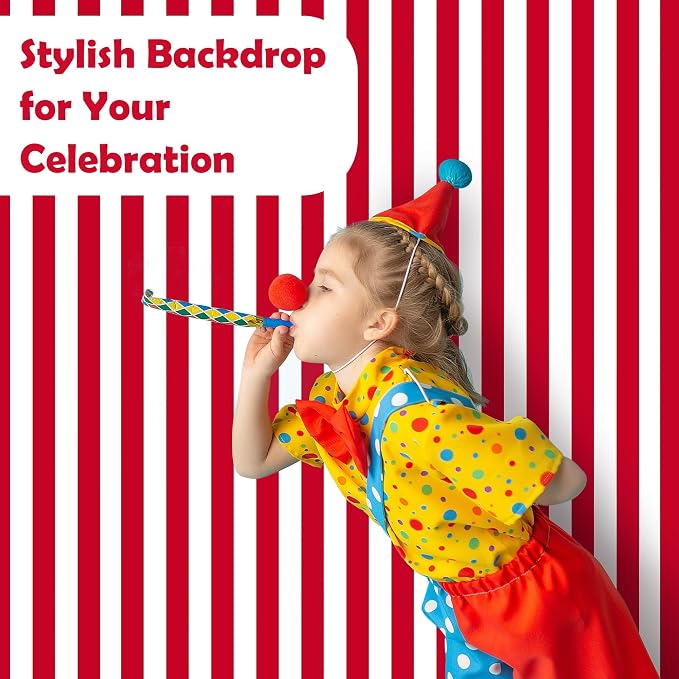 Kochorie 100 Ft x 54 Inch Red & White Striped Tablecloth Roll - Image 4