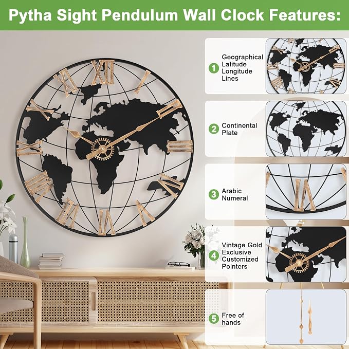 Pytha Sight 24 Inch Large Wall Clock - Image 2