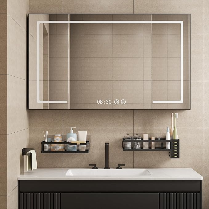 PUSDON 5-in-1 Wide Wall Mount Wrapped Mesh Kitchen Organizer & Shower Caddy Kit - Image 5