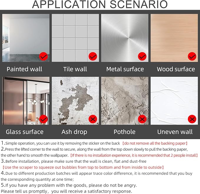 practicalWs 23.6 in x 118 in Dark Grey Wall Paper Peel and Stick Wallpaper - Image 4