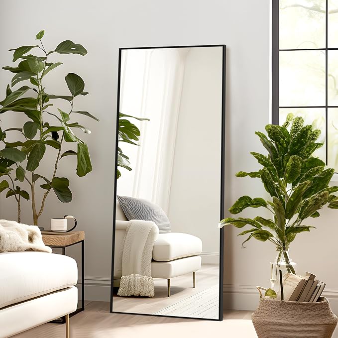 NicBex Full Length Mirror with Stand, Shatter-Proof Glass - Image 2