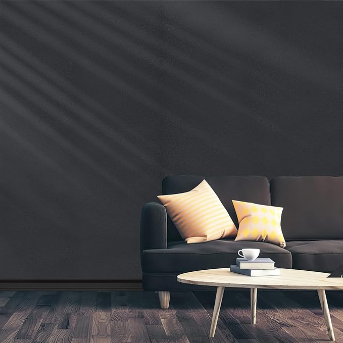 Arthome17 x240 Black Peel and Stick Wallpaper, Matte Black Contact Paper - Image 4