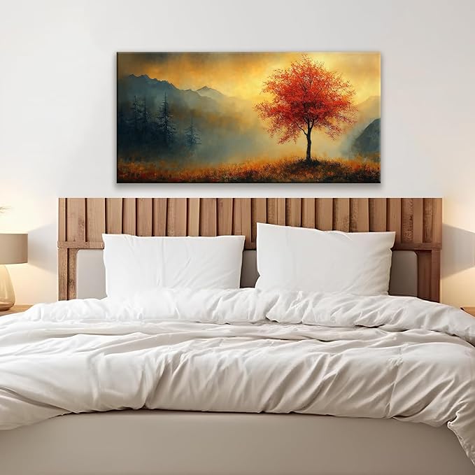 Suconvng Modern Canvas Art Wall Decor Tree Painting Aesthetic Home Decorations - Image 3