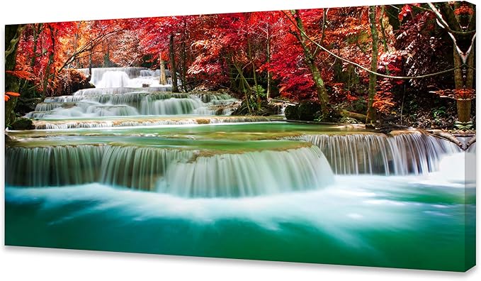 Cao Gen Decor Art-S05150 Wall Art 1 Pieces Waterfall Canvas Print Landscape by Cao+Gen+Decor+Art