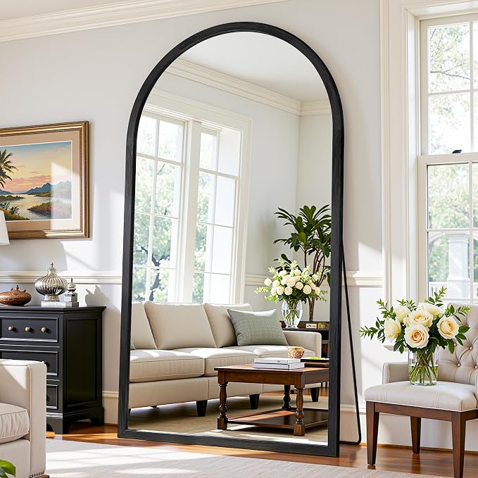 Full Length Mirror 76"×41" Floor Mirror Standing Tall Mirror, Arched Stand up by AntokMirror