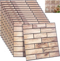 12PCS 3D Wall Panels Peel and Stick Foam Faux Brick Wall Panels, Self-Adhesive by GLASSWINDS