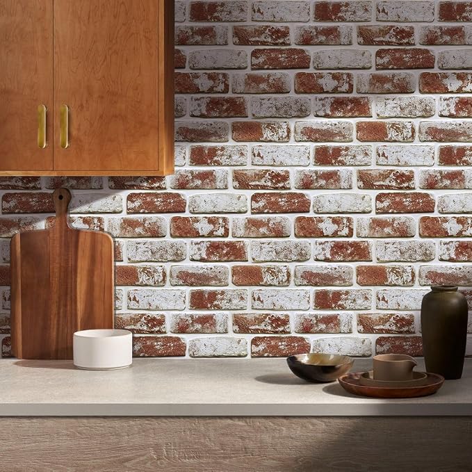 Commomy Faux Brick Peel and Stick Wall Panels - Image 2