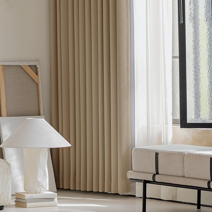 FMFUNCTEX 100% Brown Blackout Curtains - Image 5