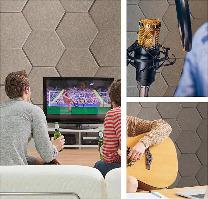 15 Pack Hexagon Sound Proof Foam Panels - Image 7
