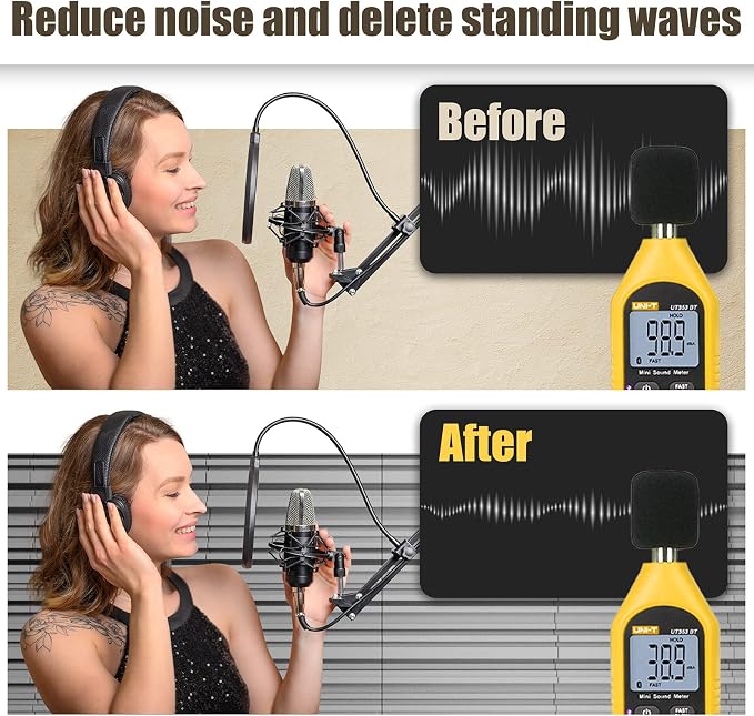 Upgrade 12 pack Self-adhesive Sound Proof Foam Panels, Decorative Soundproof - Image 5