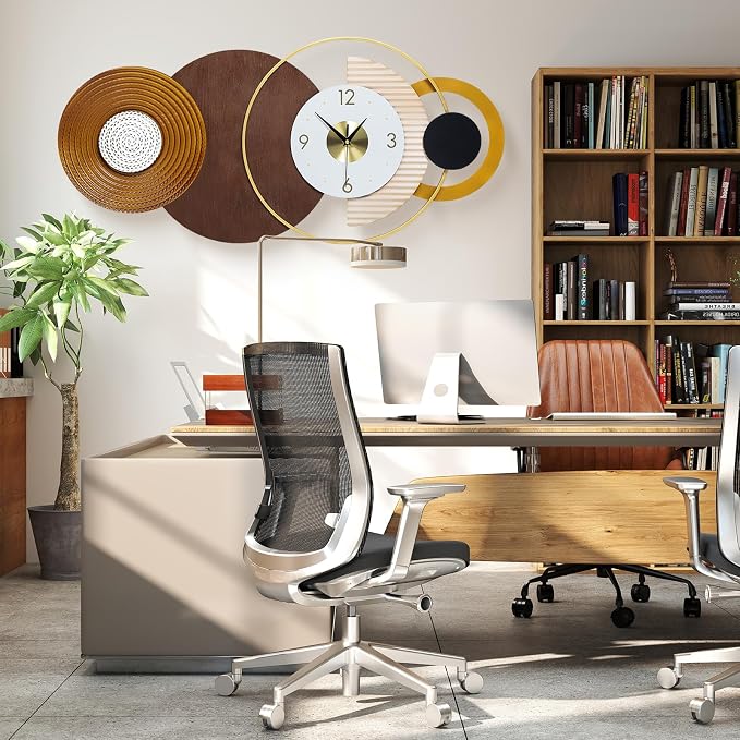 32x16 inch Large Modern Mid-Century Wall Clock - Image 5