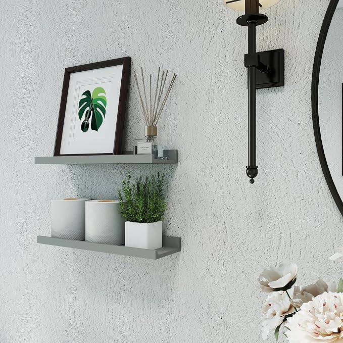 Floating Shelves for Wall Decor, Wall Mounted Wood Storage Shelf for Bedroom - Image 4