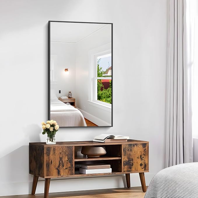 KOCUUY Bathroom Mirror, 24x40 Inch Black Mirror - Image 4