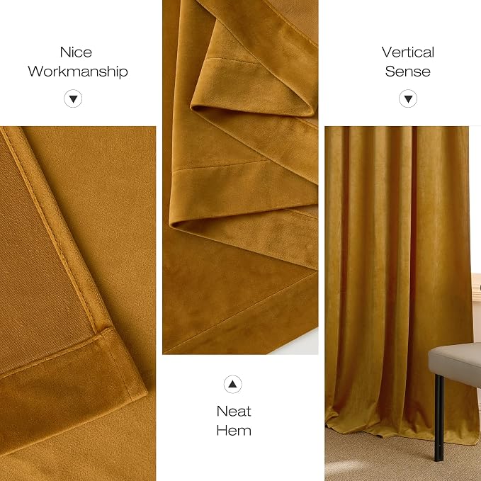 NICETOWN Warm Velvet Curtains 84 inch Long - Image 9
