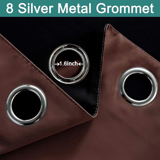 Yakamok 100% Blackout Patio Door Curtain Panels - Image 6