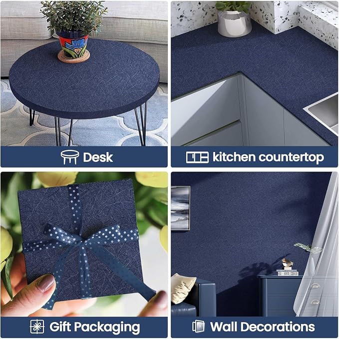 Dark Blue Peel and Stick Wallpaper - Image 6