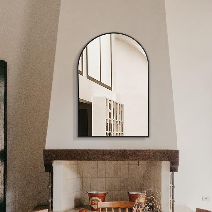 Arched Bathroom Mirror for Wall, HD Glass Over Sink for Bathroom - Image 2