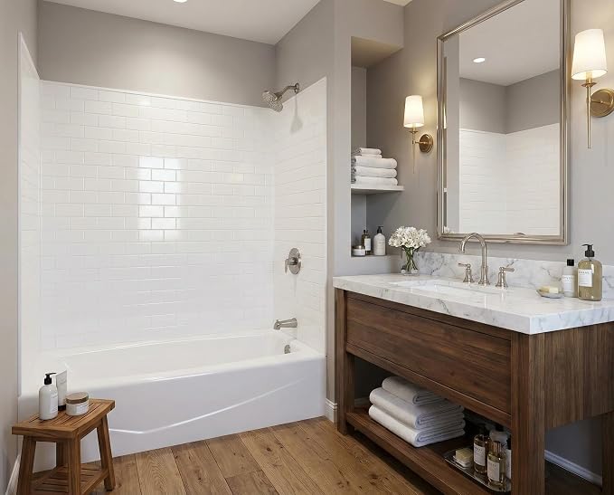 From Plain To Beautiful In Hours 133-WT-SUB-KIT Subway Tub and Shower Wall - Image 8