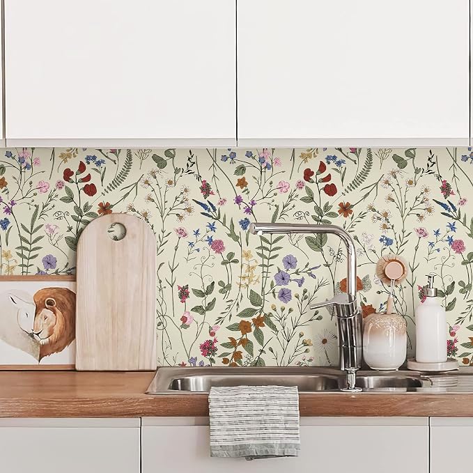 JiffDiff Floral Wallpaper Peel and Stick - Image 5