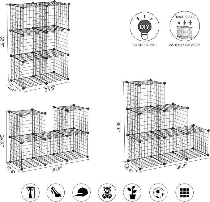 C&AHOME Wire Cube Storage, 6 - Image 3