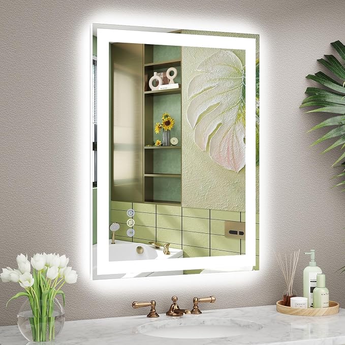 24x32 LED Bathroom Mirror with Lights, Super Bright Front & Backlit Vanity by GreatMirrorTalksItself